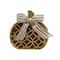 Brown & Orange Circle Lattice Pumpkin Tabletop Décor with Striped Burlap Bow by Ashland®